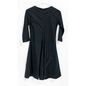 Elm Design Iceland Minimalist Fit & Flare Modest Pima Cotton Black Dress P 4/6